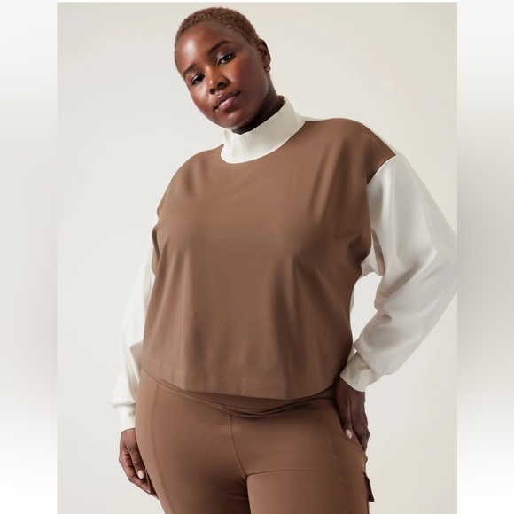 ATHLETA Venice Sweatshirt, Rustic Beige/Magnolia - Picture 4 of 5